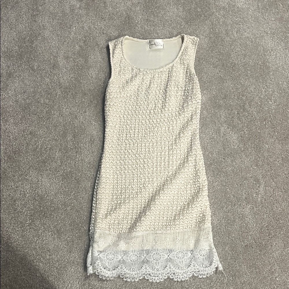 Elegant Cream Lace Dress vintage